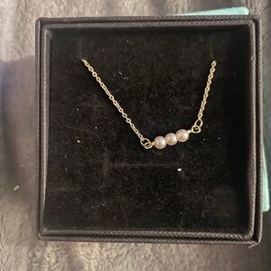 Elegant Gold Pearl Necklace
